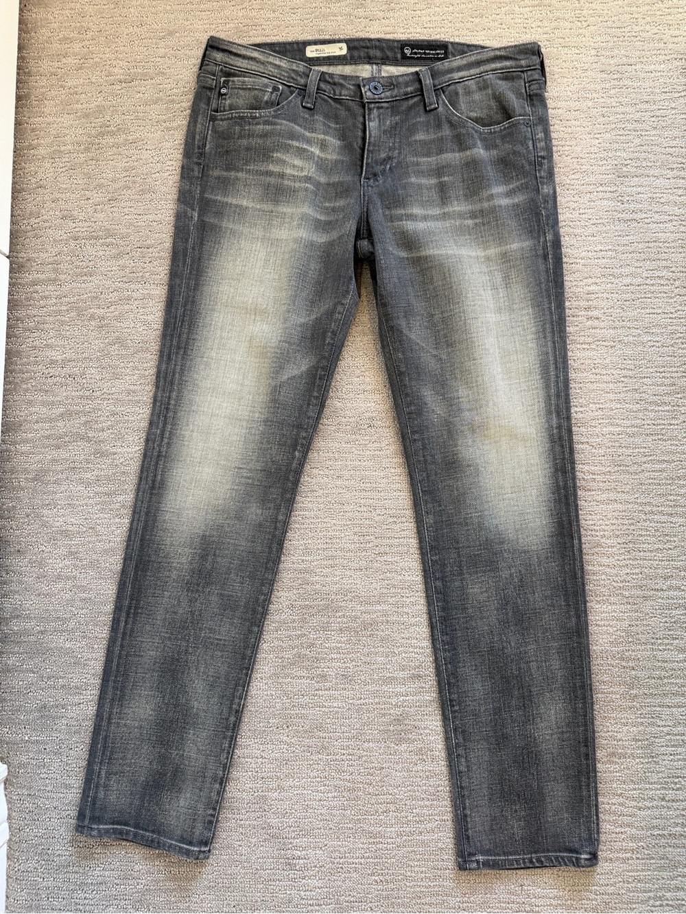 AG Adriano Goldschmied The Stilt Cigarette Leg Jeans Grey Wash 31R